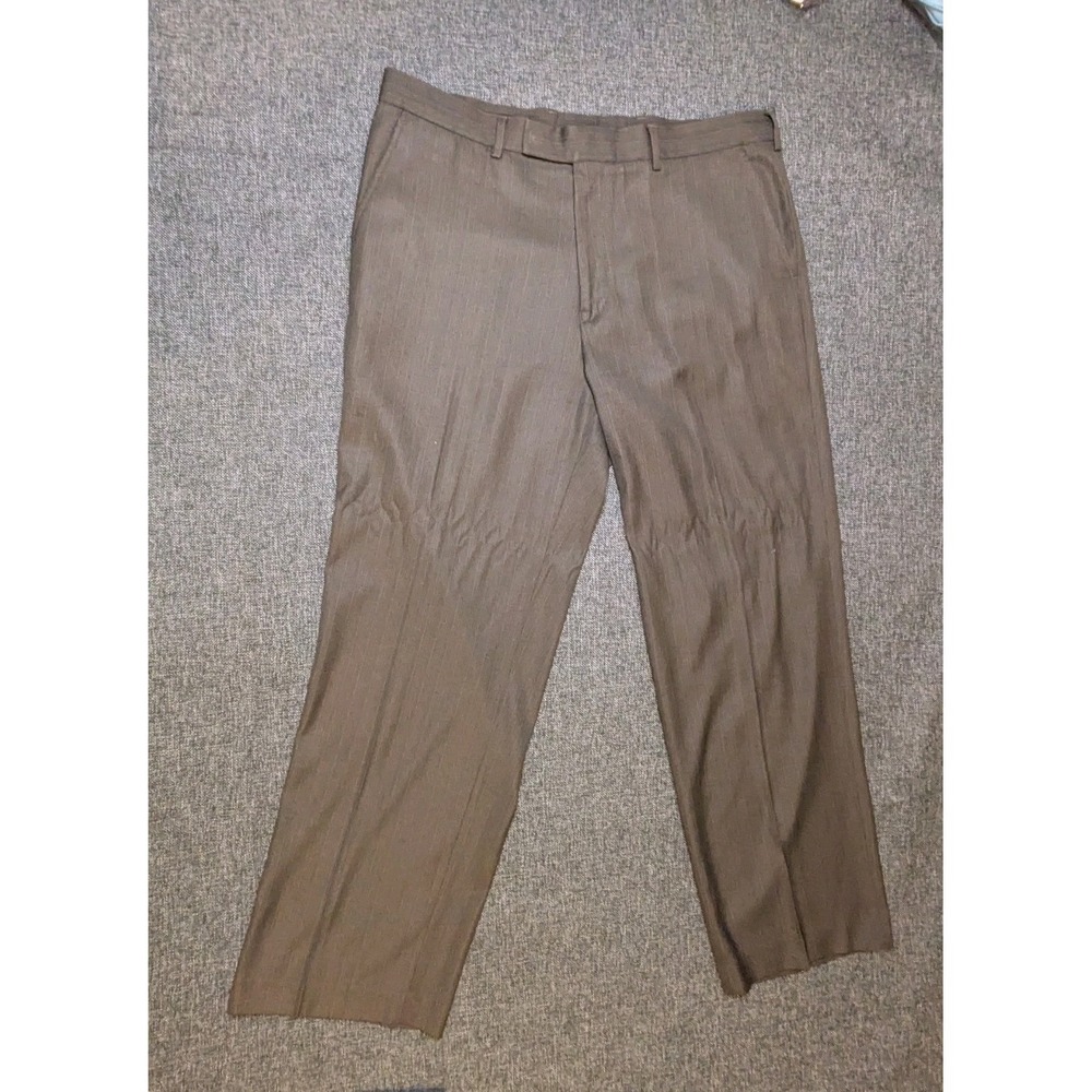 Perry Ellis Portfolio Men's Dress Pants Rigid Fancy Brown 36x30 Business Wedding